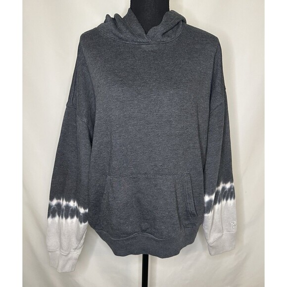 Victoria Secret PINK Gray‎ Tie-Dye Hoodie Pullover Sweatshirt Women's MEDIUM - Picture 1 of 10